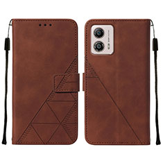 Funda de Cuero Cartera con Soporte Carcasa YB4 para Motorola Moto G53j 5G Marron