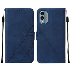 Funda de Cuero Cartera con Soporte Carcasa YB4 para Nokia X30 5G Azul