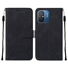 Funda de Cuero Cartera con Soporte Carcasa YB4 para Xiaomi Poco C55 Negro