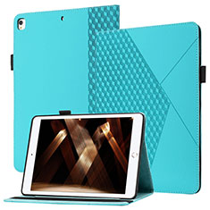 Funda de Cuero Cartera con Soporte Carcasa YX1 para Apple iPad 10.2 (2021) Azul Claro