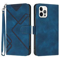 Funda de Cuero Cartera con Soporte Carcasa YX1 para Apple iPhone 14 Pro Azul