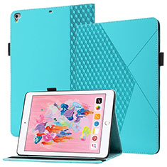 Funda de Cuero Cartera con Soporte Carcasa YX1 para Apple New iPad 9.7 (2017) Azul Claro