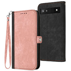 Funda de Cuero Cartera con Soporte Carcasa YX1 para Google Pixel 6a 5G Oro Rosa