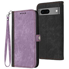 Funda de Cuero Cartera con Soporte Carcasa YX1 para Google Pixel 7 5G Morado