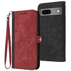 Funda de Cuero Cartera con Soporte Carcasa YX1 para Google Pixel 7 5G Rojo