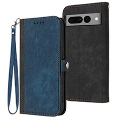 Funda de Cuero Cartera con Soporte Carcasa YX1 para Google Pixel 7 Pro 5G Azul