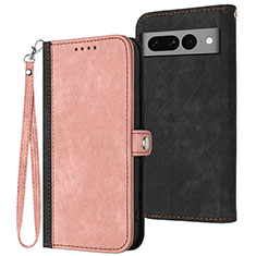 Funda de Cuero Cartera con Soporte Carcasa YX1 para Google Pixel 7 Pro 5G Oro Rosa