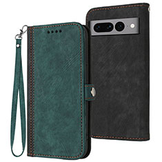 Funda de Cuero Cartera con Soporte Carcasa YX1 para Google Pixel 7 Pro 5G Verde