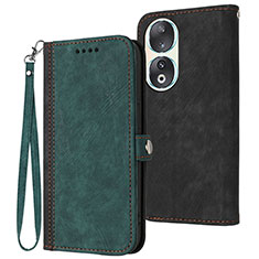 Funda de Cuero Cartera con Soporte Carcasa YX1 para Huawei Honor 90 5G Verde