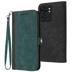 Funda de Cuero Cartera con Soporte Carcasa YX1 para Motorola Moto Edge (2023) 5G Verde