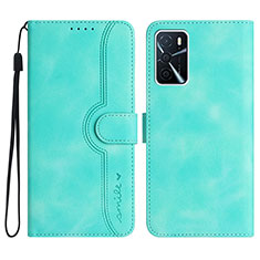 Funda de Cuero Cartera con Soporte Carcasa YX1 para Oppo A16s Verde