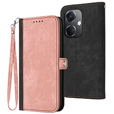 Funda de Cuero Cartera con Soporte Carcasa YX1 para Oppo K11 5G Oro Rosa