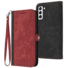 Funda de Cuero Cartera con Soporte Carcasa YX1 para Samsung Galaxy S21 FE 5G Rojo