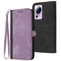 Funda de Cuero Cartera con Soporte Carcasa YX1 para Xiaomi Civi 2 5G Morado