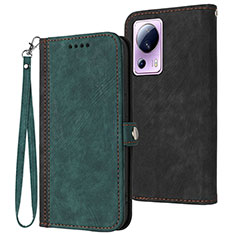 Funda de Cuero Cartera con Soporte Carcasa YX1 para Xiaomi Civi 2 5G Verde