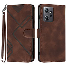 Funda de Cuero Cartera con Soporte Carcasa YX1 para Xiaomi Redmi Note 12 4G Marron