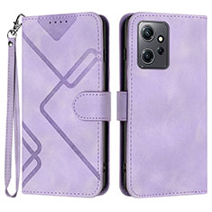 Funda de Cuero Cartera con Soporte Carcasa YX1 para Xiaomi Redmi Note 12 4G Purpura Claro