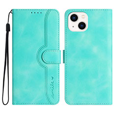 Funda de Cuero Cartera con Soporte Carcasa YX2 para Apple iPhone 13 Verde