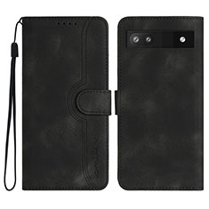 Funda de Cuero Cartera con Soporte Carcasa YX2 para Google Pixel 6a 5G Negro