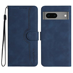 Funda de Cuero Cartera con Soporte Carcasa YX2 para Google Pixel 7 5G Azul