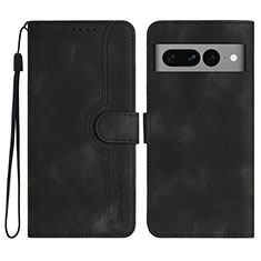 Funda de Cuero Cartera con Soporte Carcasa YX2 para Google Pixel 7 Pro 5G Negro