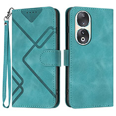 Funda de Cuero Cartera con Soporte Carcasa YX2 para Huawei Honor 90 5G Verde