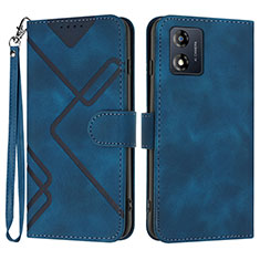 Funda de Cuero Cartera con Soporte Carcasa YX2 para Motorola Moto E13 Azul