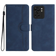 Funda de Cuero Cartera con Soporte Carcasa YX2 para Motorola Moto Edge 40 5G Azul