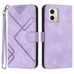 Funda de Cuero Cartera con Soporte Carcasa YX2 para Motorola Moto G 5G (2023) Morado