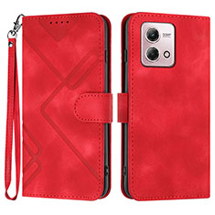 Funda de Cuero Cartera con Soporte Carcasa YX2 para Motorola Moto G Stylus (2023) 4G Rojo