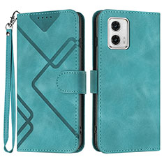 Funda de Cuero Cartera con Soporte Carcasa YX2 para Motorola Moto G53j 5G Verde