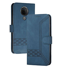 Funda de Cuero Cartera con Soporte Carcasa YX2 para Nokia 3.4 Azul