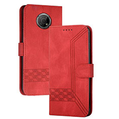 Funda de Cuero Cartera con Soporte Carcasa YX2 para Nokia G20 Rojo