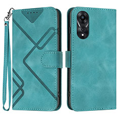 Funda de Cuero Cartera con Soporte Carcasa YX2 para Oppo A78 4G Verde