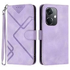 Funda de Cuero Cartera con Soporte Carcasa YX2 para Oppo K11 5G Morado