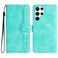 Funda de Cuero Cartera con Soporte Carcasa YX2 para Samsung Galaxy S23 Ultra 5G Verde