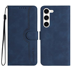 Funda de Cuero Cartera con Soporte Carcasa YX2 para Samsung Galaxy S24 5G Azul