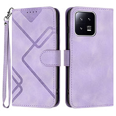 Funda de Cuero Cartera con Soporte Carcasa YX2 para Xiaomi Mi 13 Pro 5G Morado