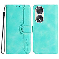 Funda de Cuero Cartera con Soporte Carcasa YX3 para Huawei Honor 90 5G Verde