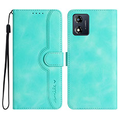 Funda de Cuero Cartera con Soporte Carcasa YX3 para Motorola Moto E13 Verde