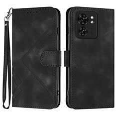 Funda de Cuero Cartera con Soporte Carcasa YX3 para Motorola Moto Edge 40 5G Negro