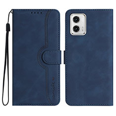 Funda de Cuero Cartera con Soporte Carcasa YX3 para Motorola Moto G 5G (2023) Azul