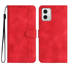 Funda de Cuero Cartera con Soporte Carcasa YX3 para Motorola Moto G 5G (2023) Rojo