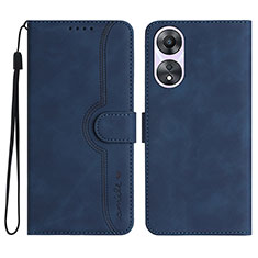 Funda de Cuero Cartera con Soporte Carcasa YX3 para Oppo A78 4G Azul