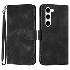 Funda de Cuero Cartera con Soporte Carcasa YX3 para Samsung Galaxy S22 5G Negro