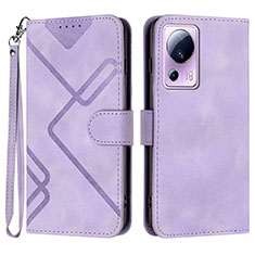 Funda de Cuero Cartera con Soporte Carcasa YX3 para Xiaomi Civi 2 5G Morado