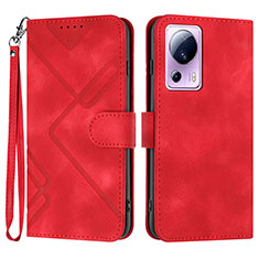 Funda de Cuero Cartera con Soporte Carcasa YX3 para Xiaomi Civi 2 5G Rojo