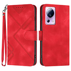 Funda de Cuero Cartera con Soporte Carcasa YX3 para Xiaomi Mi 12 Lite NE 5G Rojo
