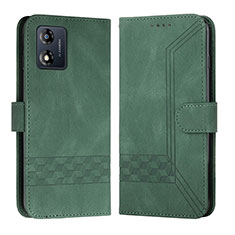 Funda de Cuero Cartera con Soporte Carcasa YX4 para Motorola Moto E13 Verde