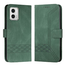 Funda de Cuero Cartera con Soporte Carcasa YX4 para Motorola Moto G53 5G Verde